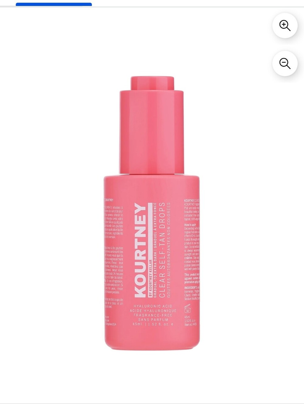 KOURTNEY Clear Self-Tan Drops, Gradual To Extra Dark, 1.52 oz New unused unopen
